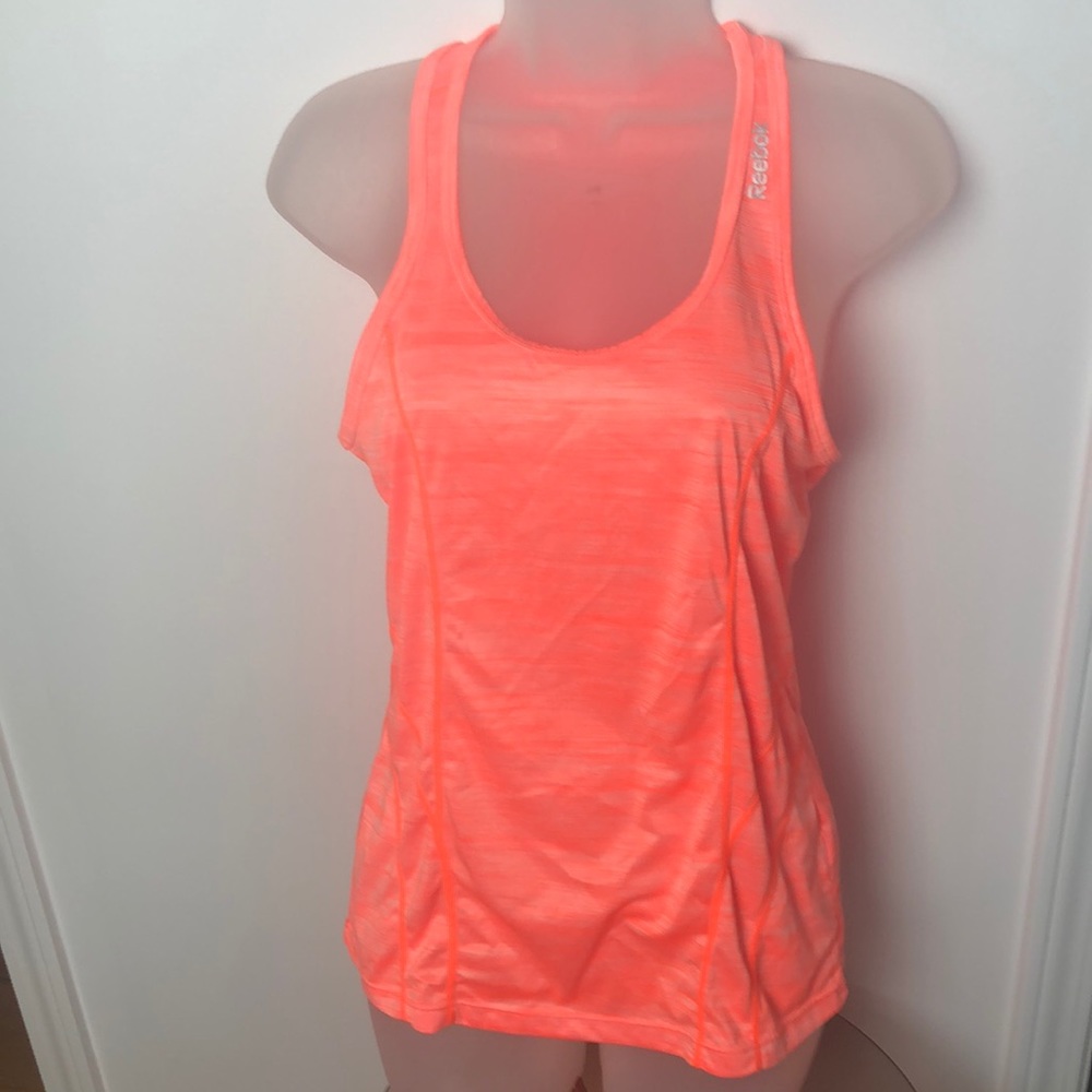 Reebok Peach Coral Racerback Athletic Tank Top